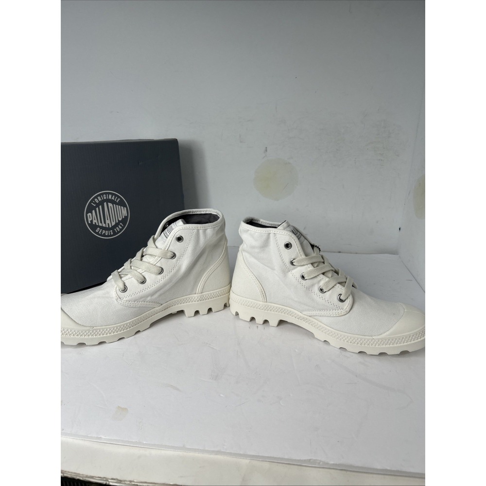 Palladium Pampa Star White Womens Canvas Boots Size 9 - Picture 7 of 9